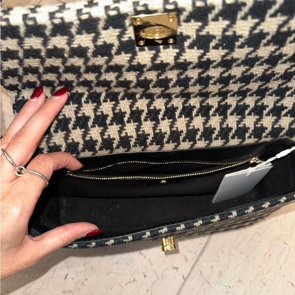 Anine Bing Nico Houndstooth Shoulder Handbag - Picture 16 of 16